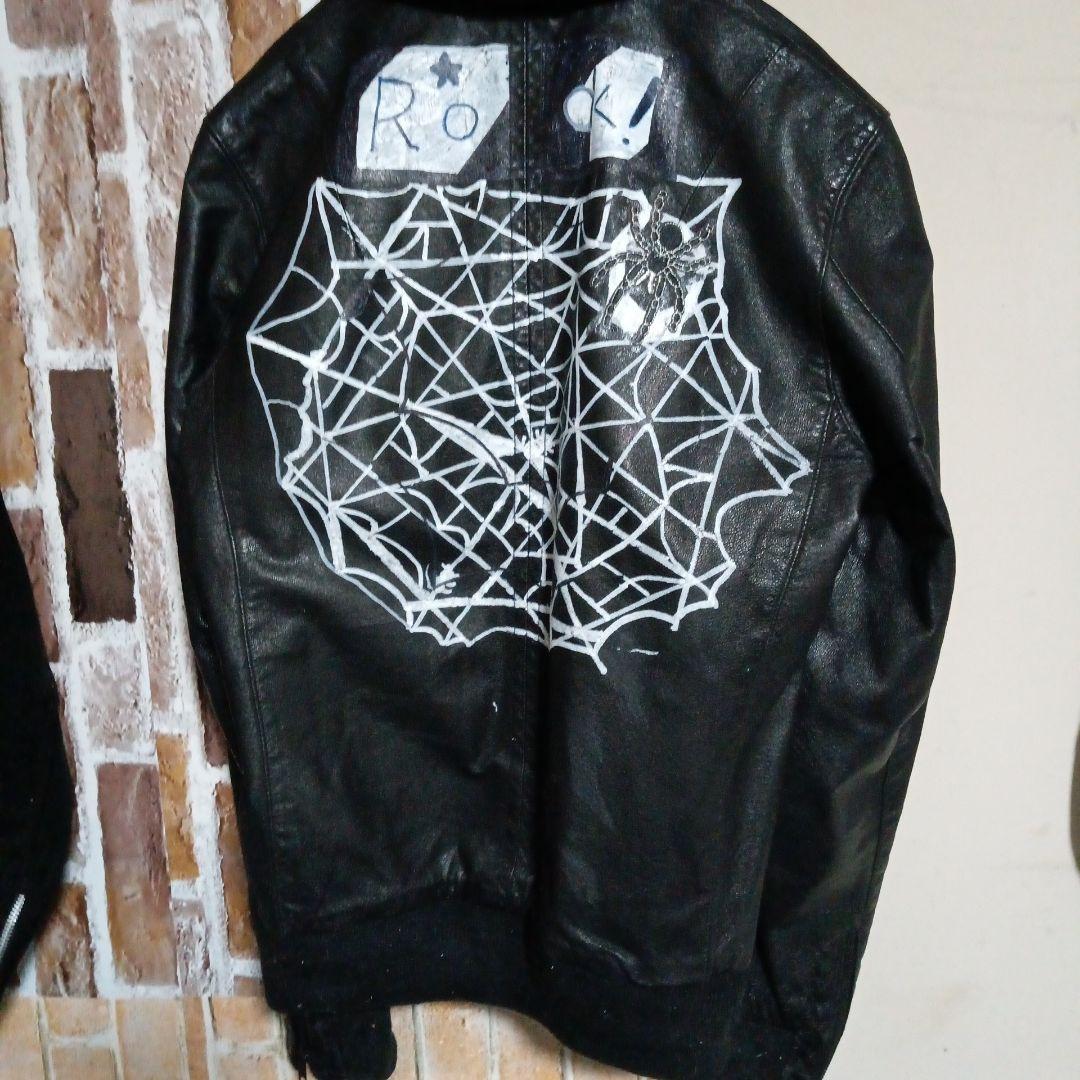 ブラックレザーシングルライダースジャケット 10,950円