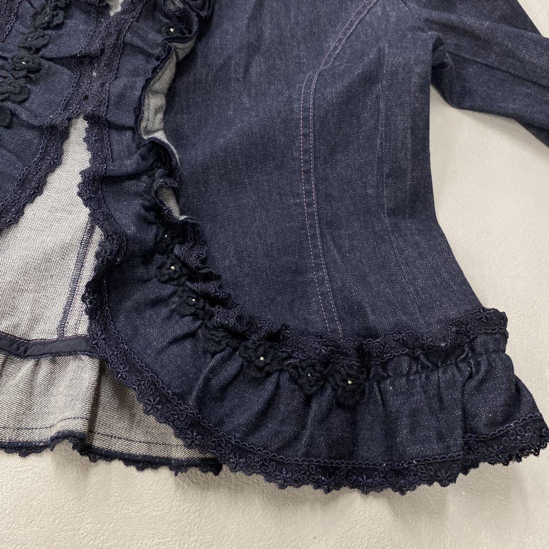新入荷 ピンクハウス PINKHOUSE T645◯ フリル メルカリ - デニムジャケット ジャケット・アウター