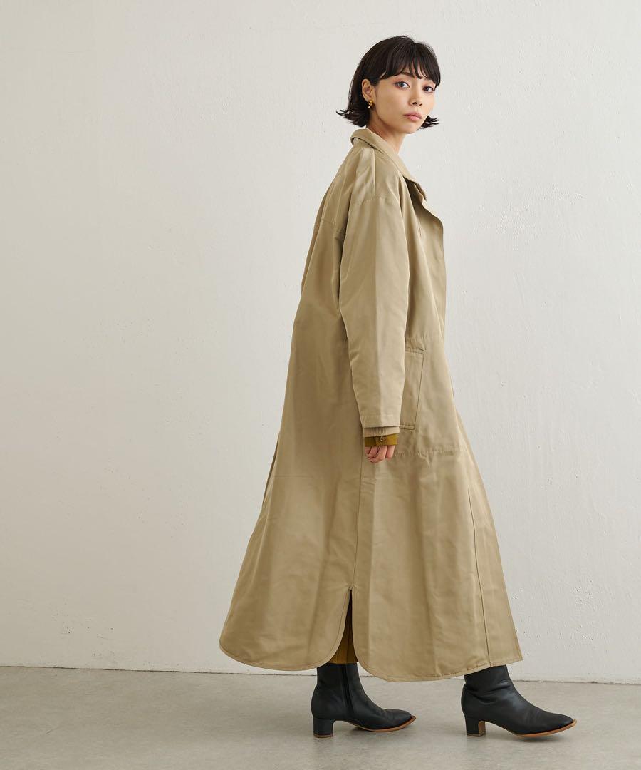 ear PAPILLONNER ボアベスト付き馬刺しゅうコート