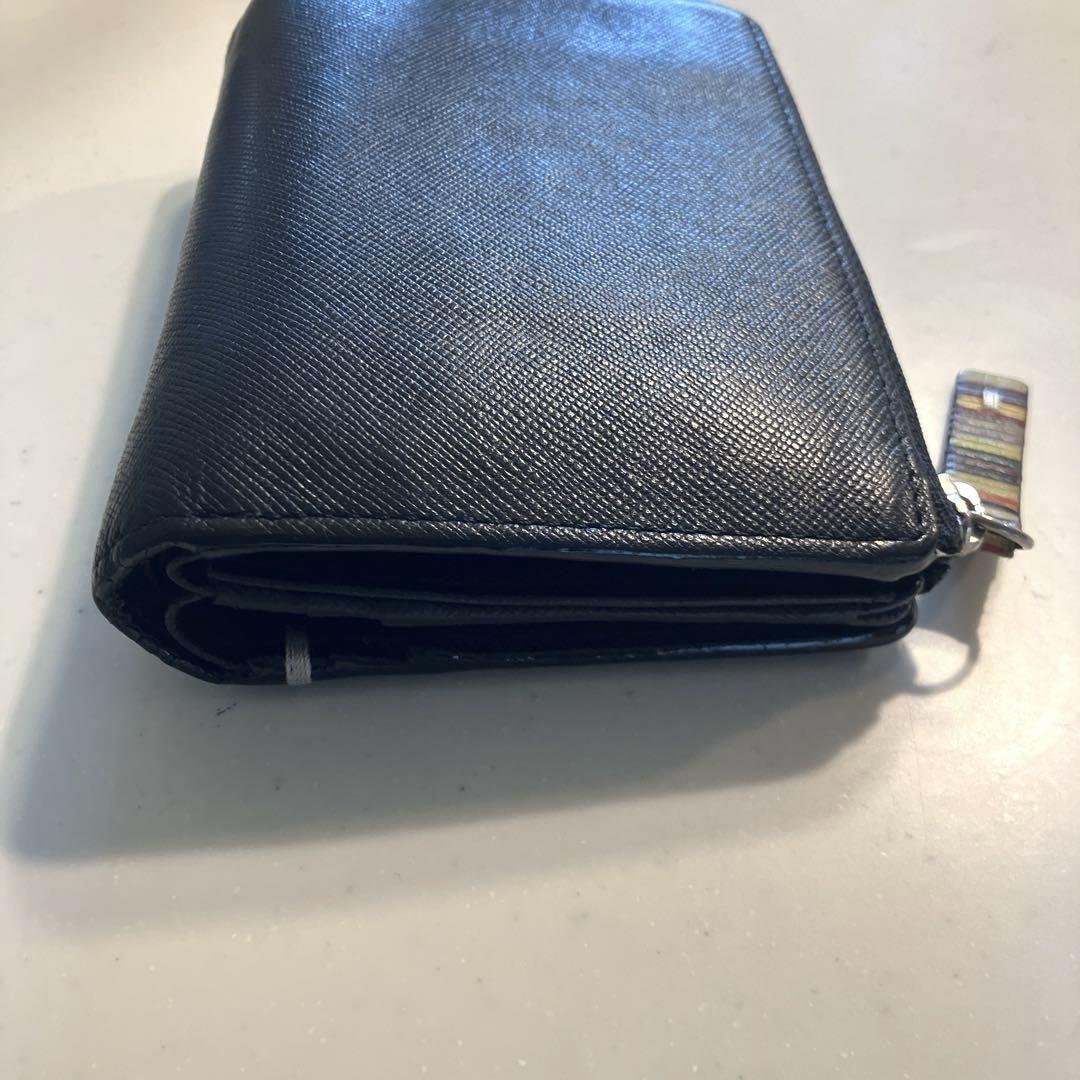 良品　Paul Smith ポールスミス　二つ折り　財布　ジップ　黒　ブラック