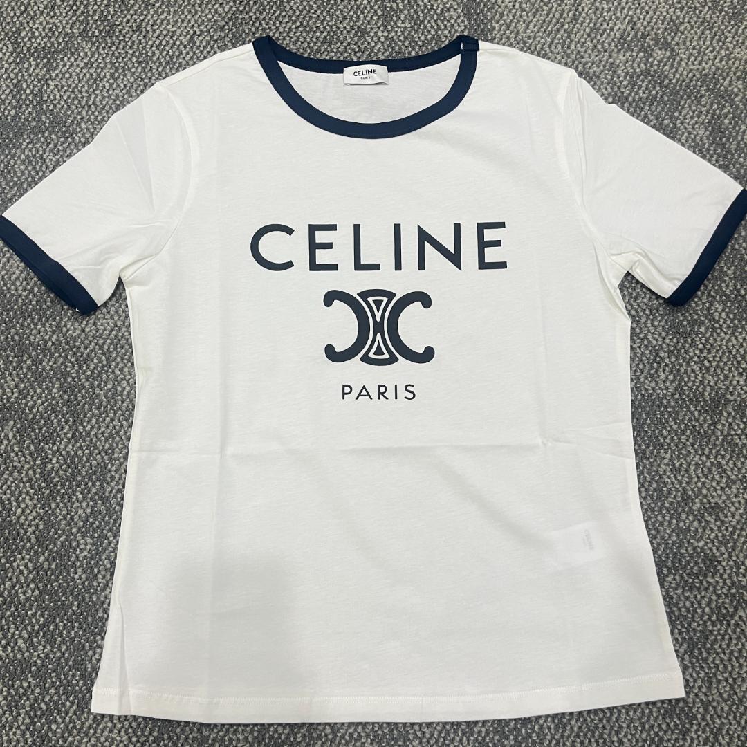 T-Shirt コットン オフホワイト / ブラック