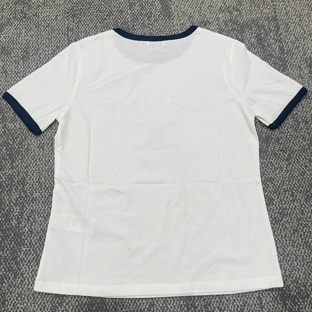 T-Shirt コットン オフホワイト / ブラック