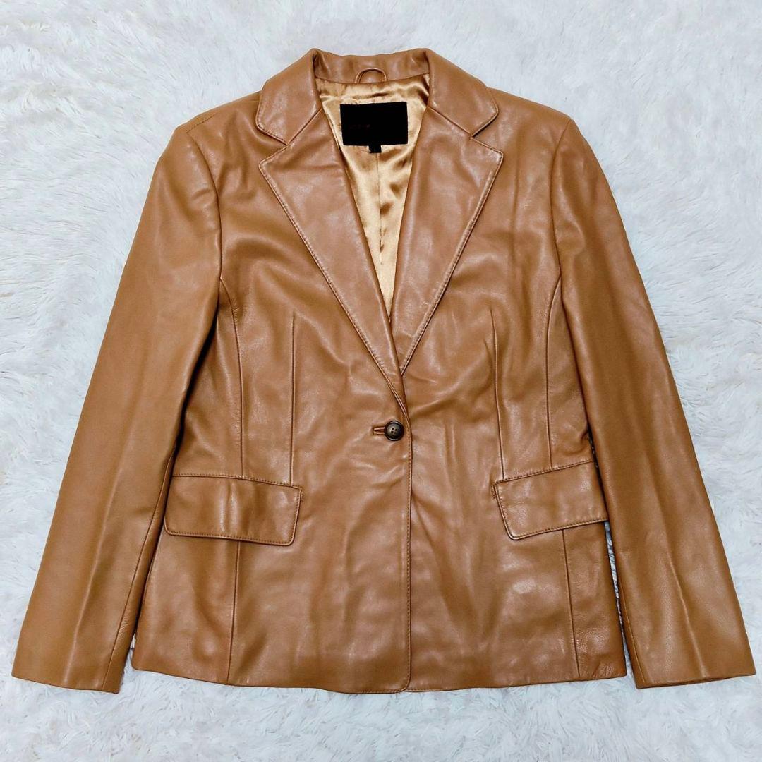 LICOrice リコリス ラムレザー テーラードジャケット 1B キャメル
