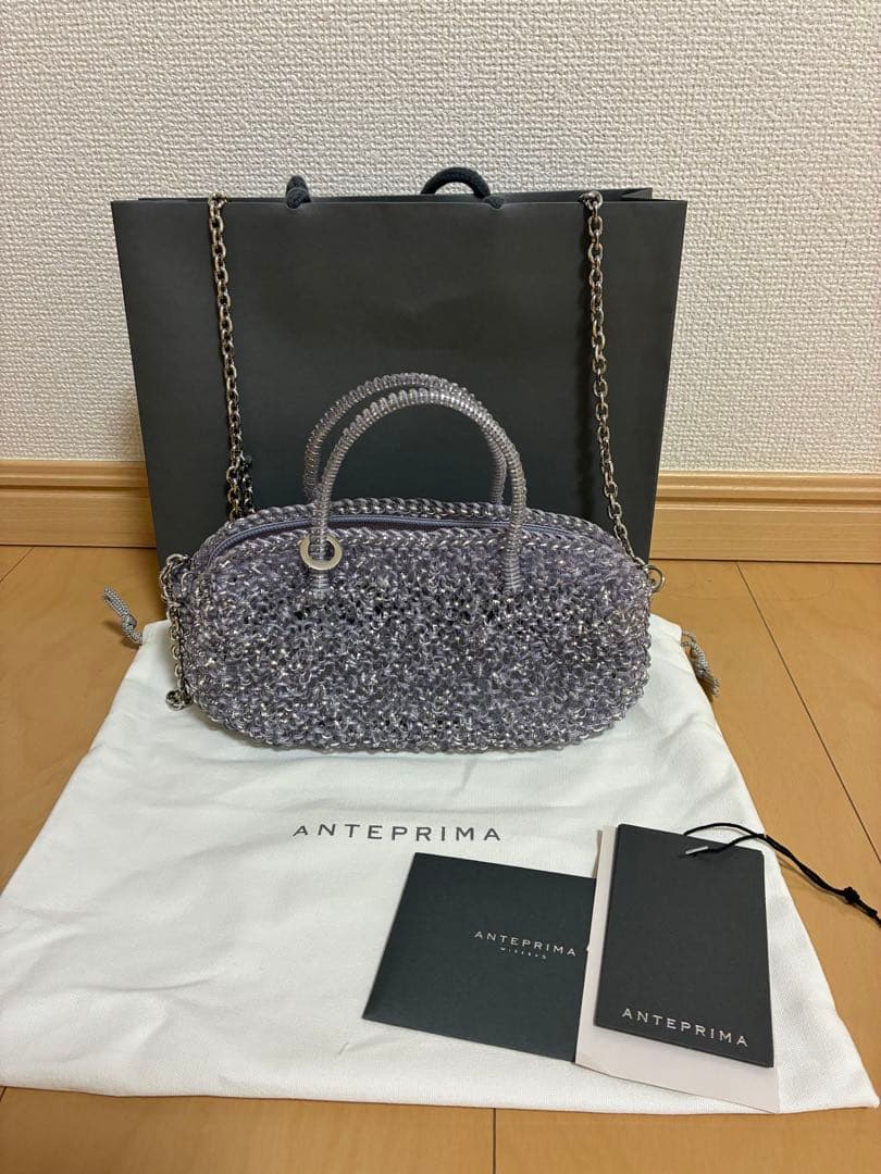 【限時特価】 ANTEPRIMA コンフェット ラベンダーシルバースモール