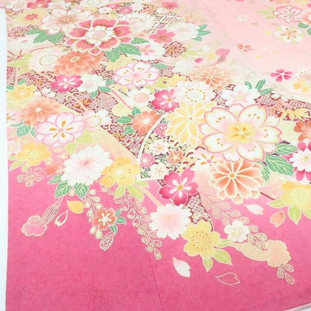 専用Y2703◇美品 正絹 銀通し 金糸刺繡 成人式 振袖 着物