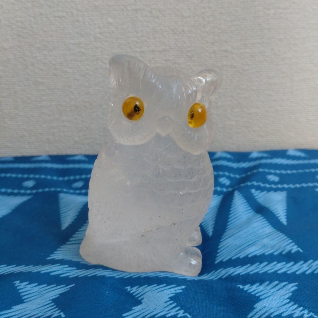 ㊸ ふくろう置物 水晶 6,000円