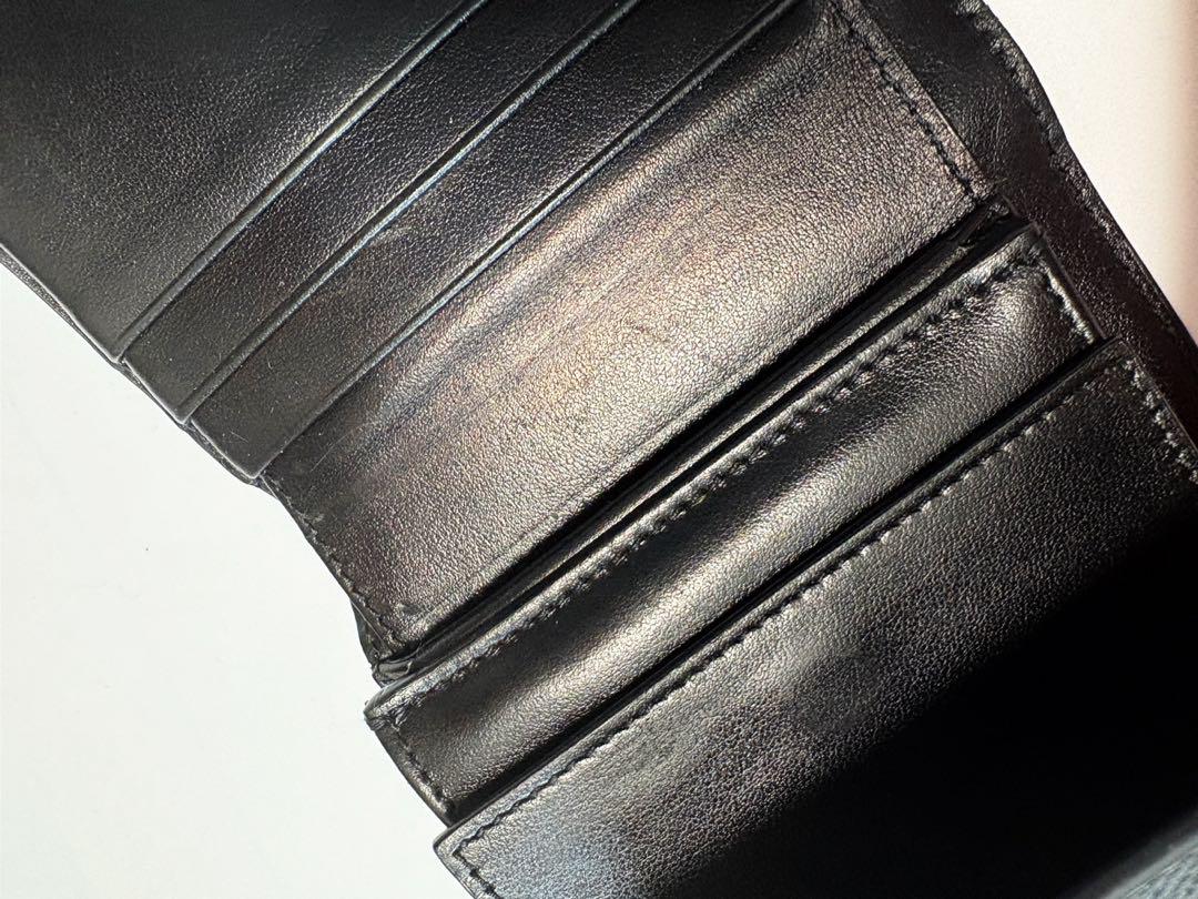 CELINE セリーヌ 財布　レザー　 三つ折り ウォレット　黒