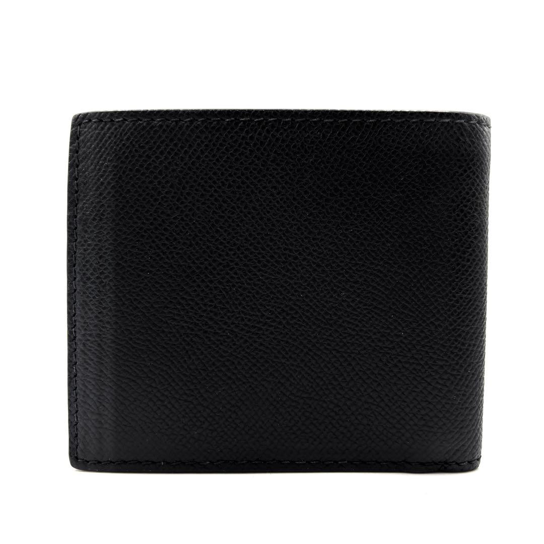 【正規品】バーバリー 二つ折り財布 札入れ TB ロゴ レザー メンズ ブラック
