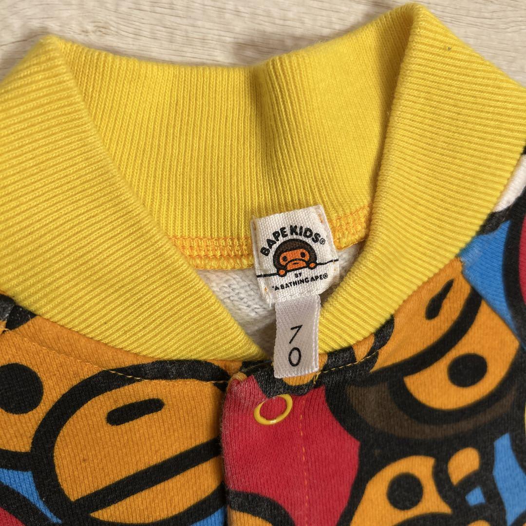 A BATHING APE ロンパース 70サイズ　アベイシングエイプ　総柄