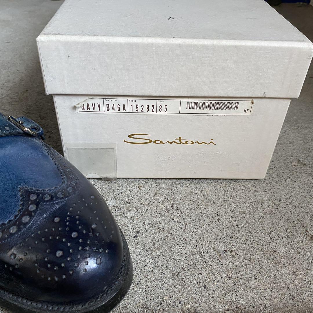 ツリー付 サントーニ グッドイヤー ダブルモンク シューズ UK8.5