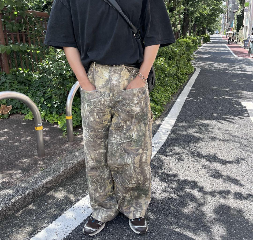 Camphor wood ワイドバギーリアルツリーペインターパンツ