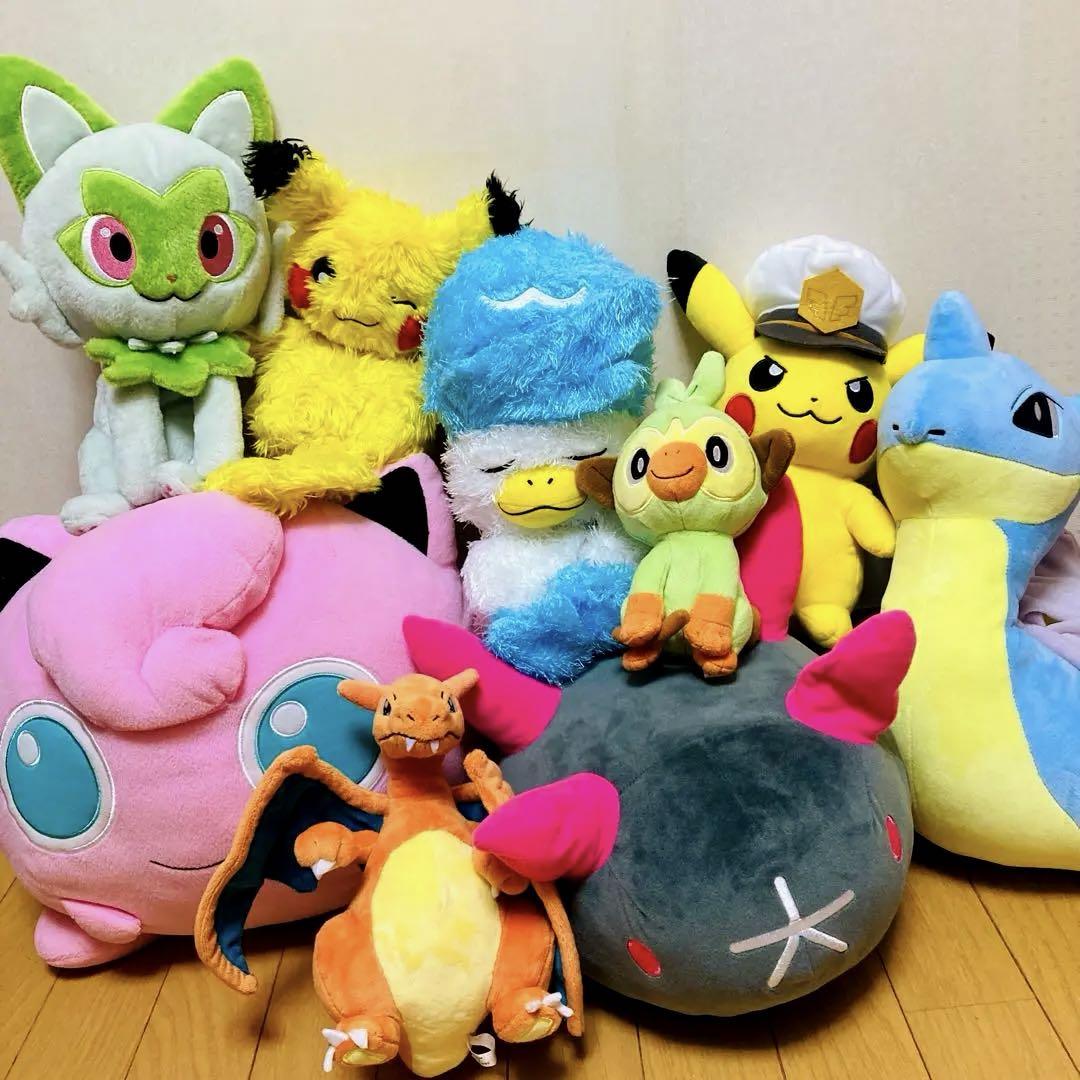 ポケモンぬいぐるみまとめ売り　8体　＋ラプラスのティッシュカバー