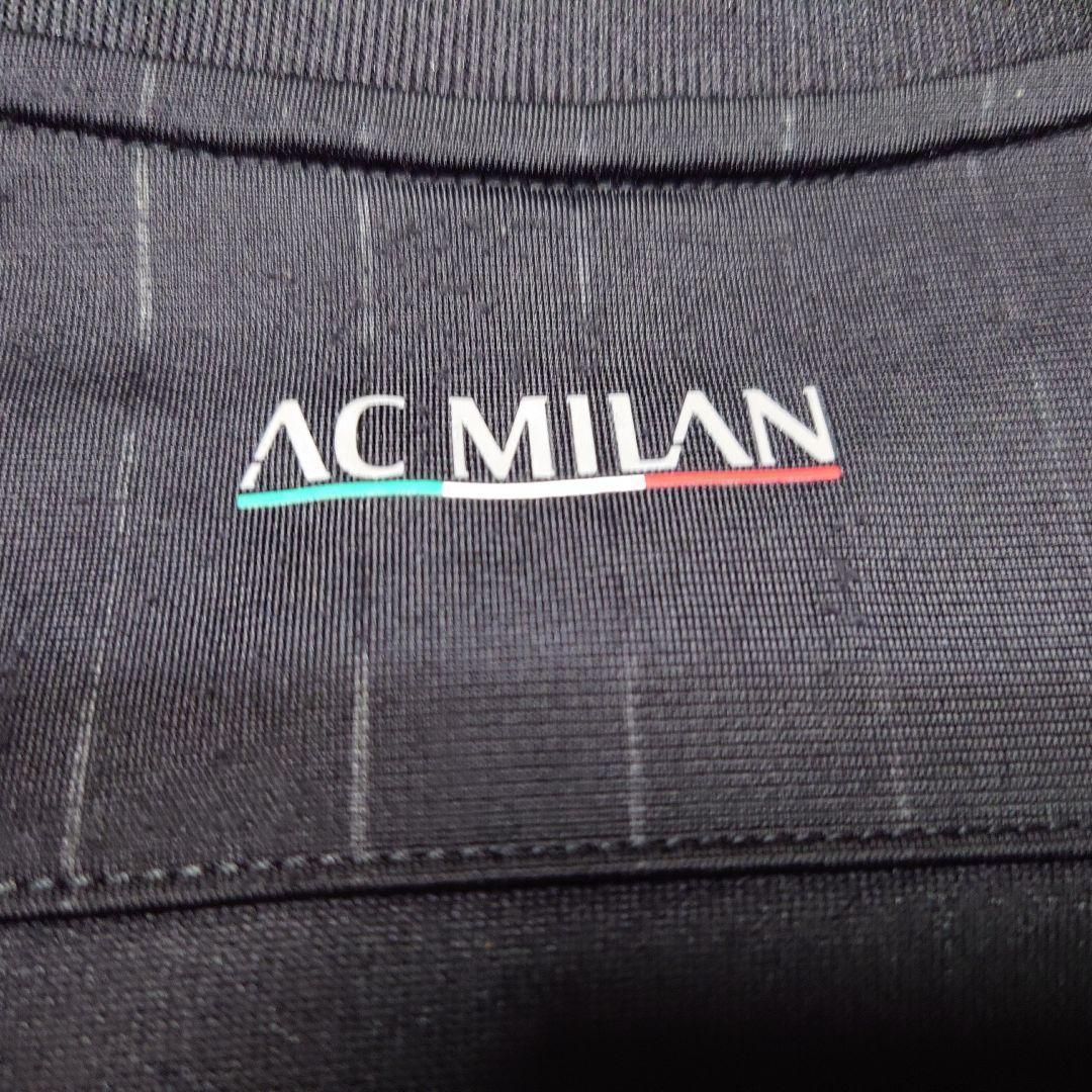 adidas　AC MILAN　ロゴプリント　三本ライン　ゲームシャツ