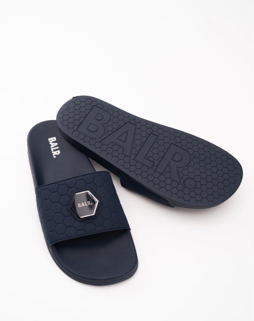 【新品】BALR. ネイビー スライドサンダル