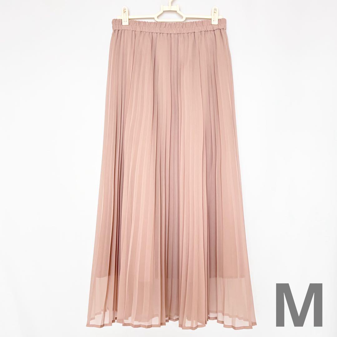 新品・未使用】GU プリーツスカート ロングスカート M