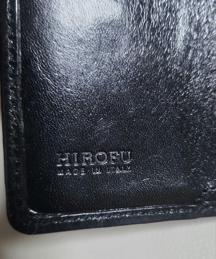HIROFU/ ヒロフ レザー ウォレット 二つ折り 財布 ブラック☆ 良品