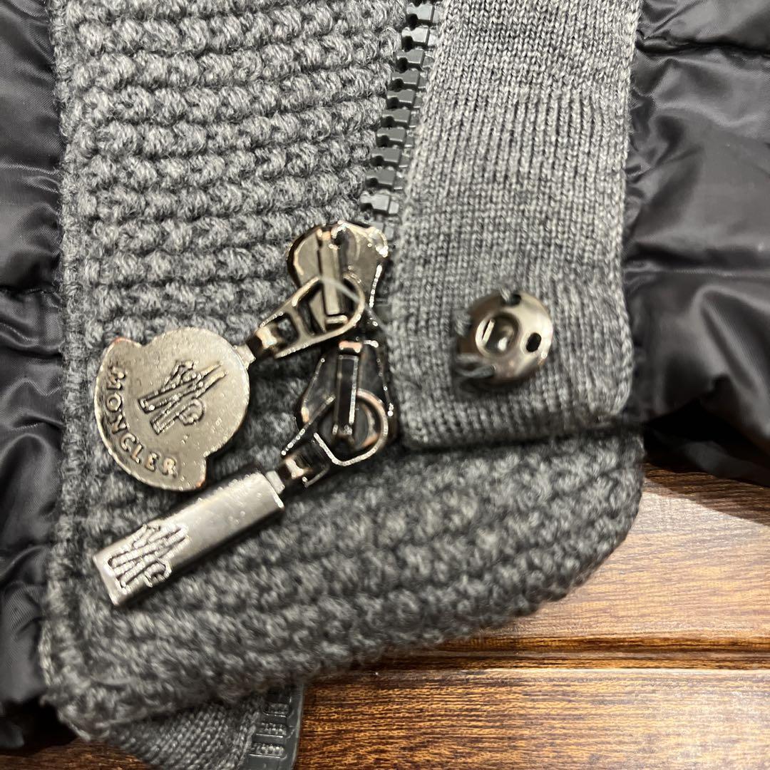 Moncler モンクレール　ニットとダウンのジップアップカーディガン