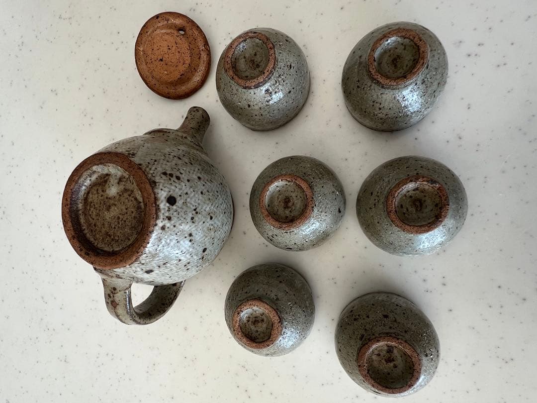 島岡達三 煎茶セット(急須1個、茶碗6個) 島岡達三 煎茶セット(急須1個、茶碗6個)