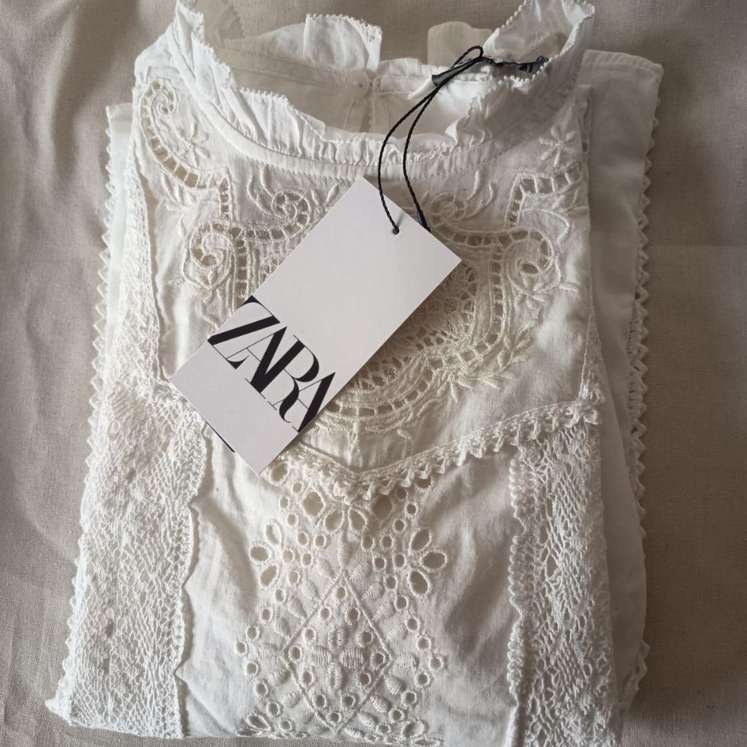 ZARA ZW COLLECTION ロマンチック刺繍ブラウス Sサイズ ZARA ZW COLLECTION ロマンチック刺繍ブラウス Sサイズ - メルカリ