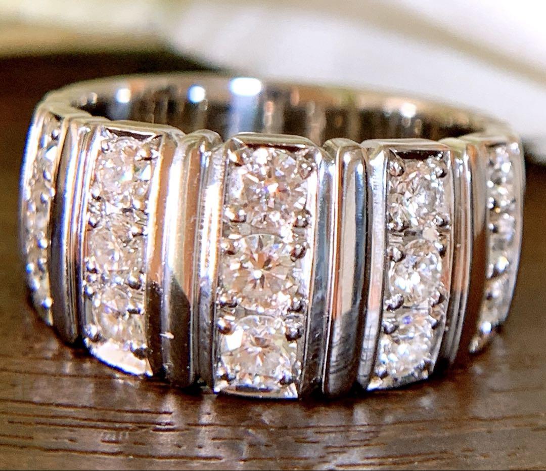 15号❗️Ambrose✨D1.03CT✨プラチナダイヤモンドリング　幅広