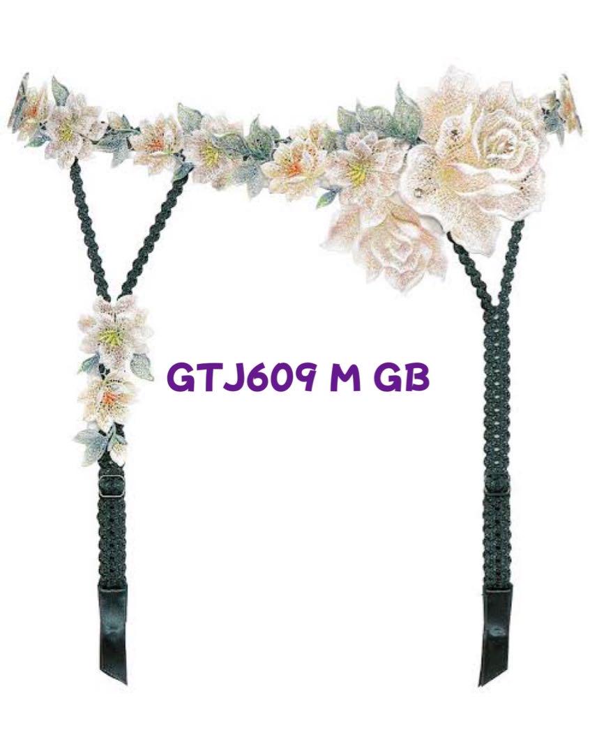 GTJ609 花柄 ガーターベルト M