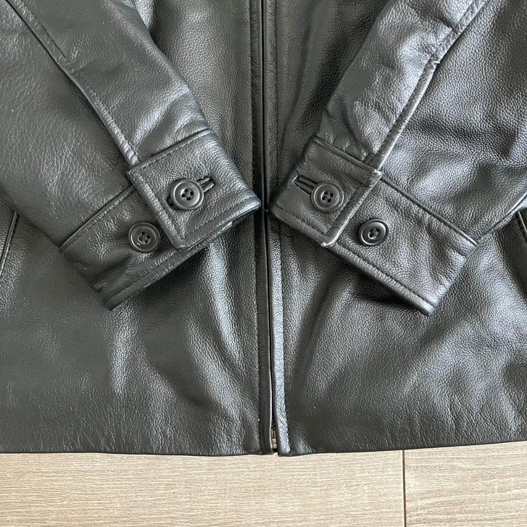 希少　GAP ギャップ レザージャケット　コート　OLD GAP キッズXL 黒