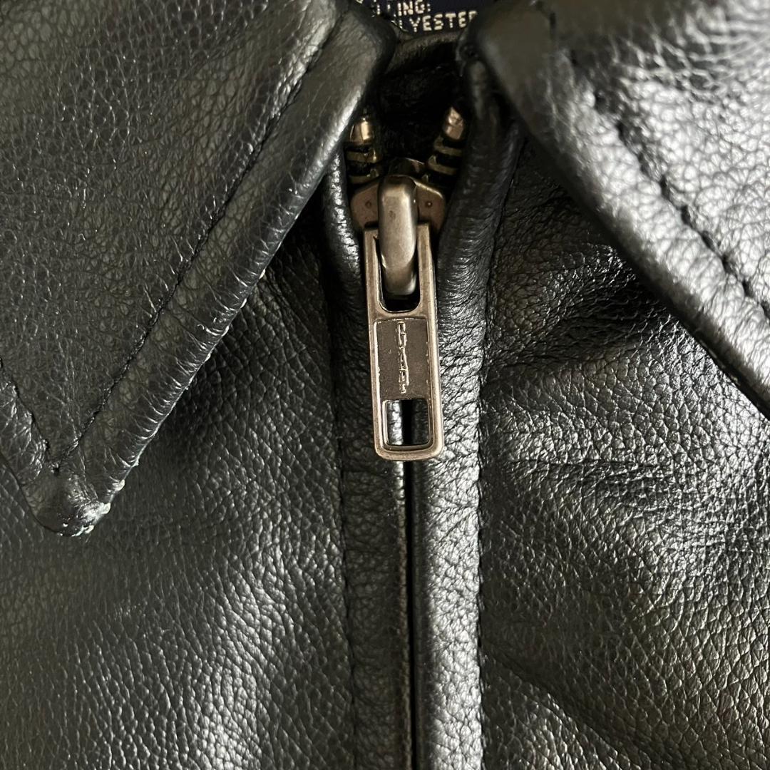 希少　GAP ギャップ レザージャケット　コート　OLD GAP キッズXL 黒