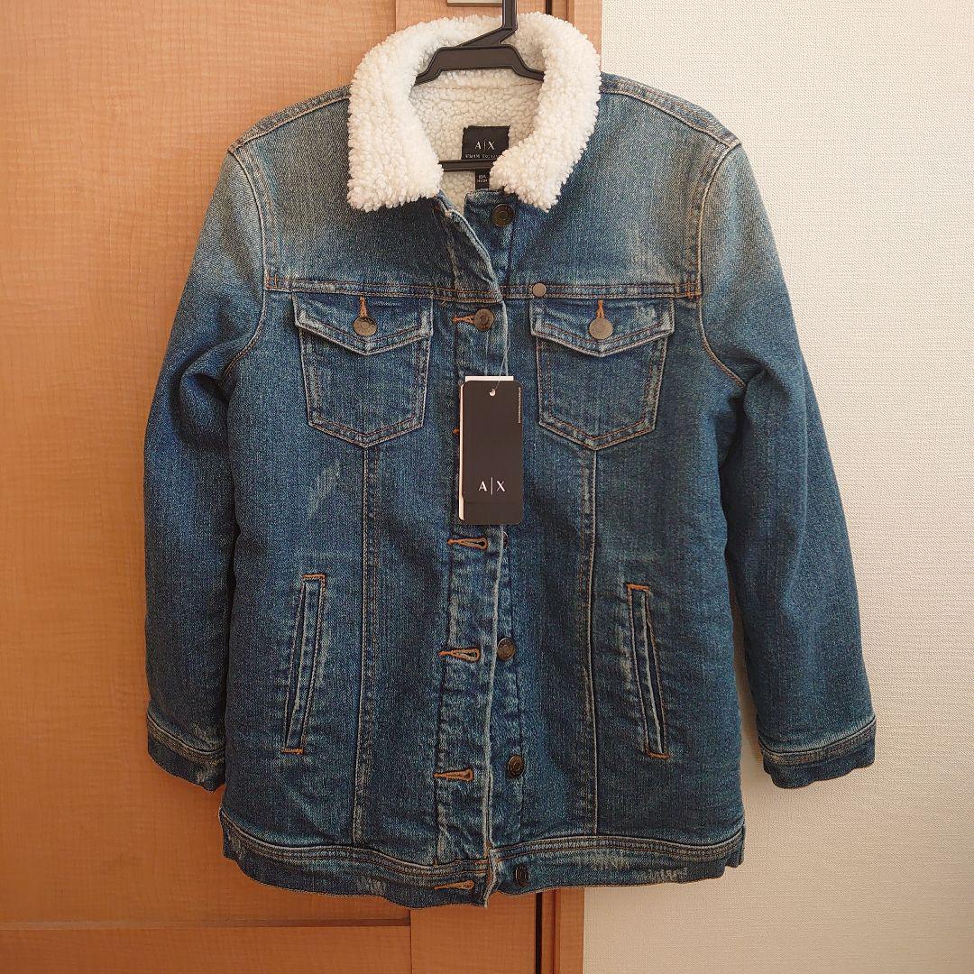 【新品未使用】Armani Exchange ボア　デニムジャケット　キッズ