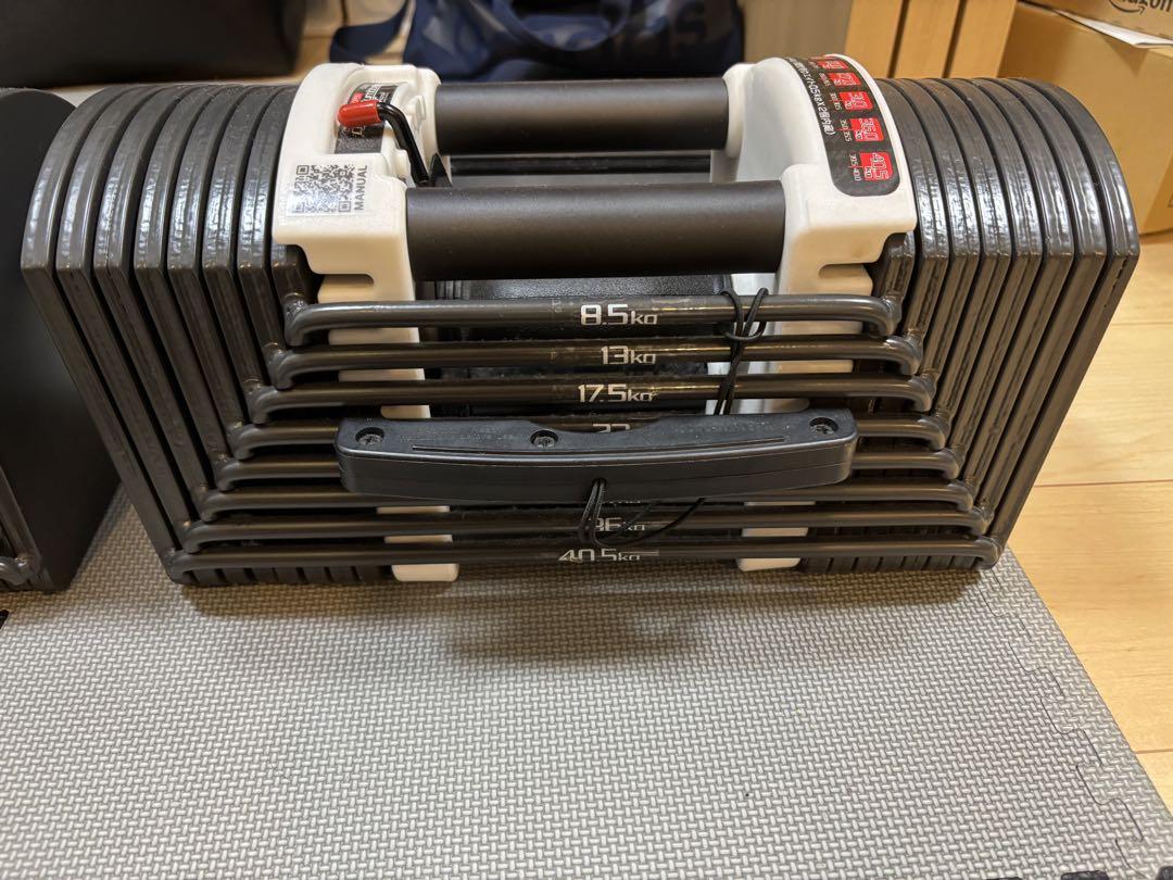 ①FIELDOOR 可変式ブロックダンベル 片方最大40.5kg×2
