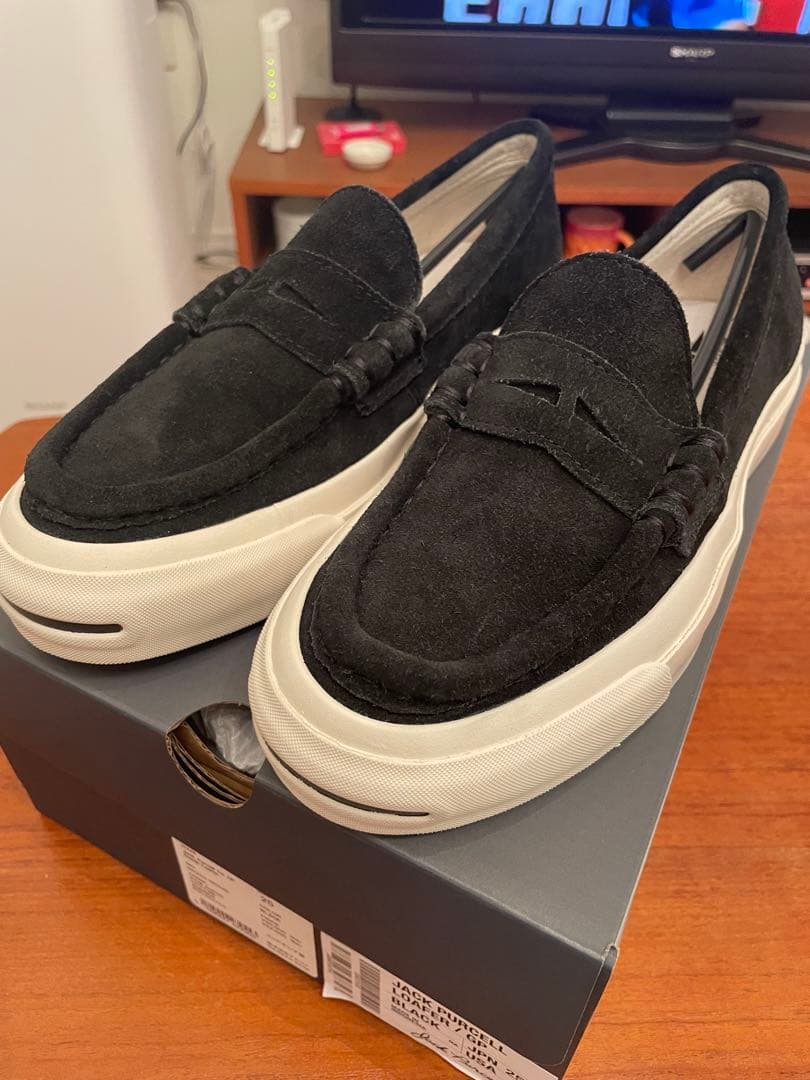 新品　グラフペーパー　コンバースコラボ　ジャックパーセルローファー　25.0