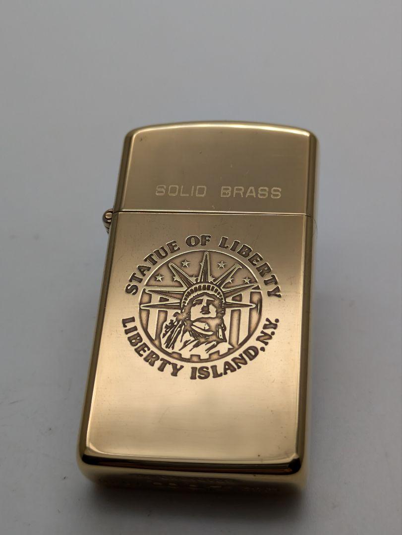 ジッポー　ソリッドブラス　ダブルイヤー　1932−1986　リバティ　 未使用品
