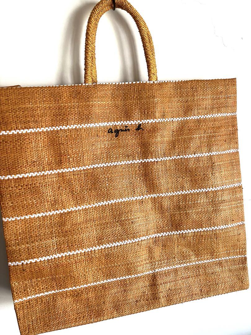 【未使用品】agnes b. ラフィアトートバッグ