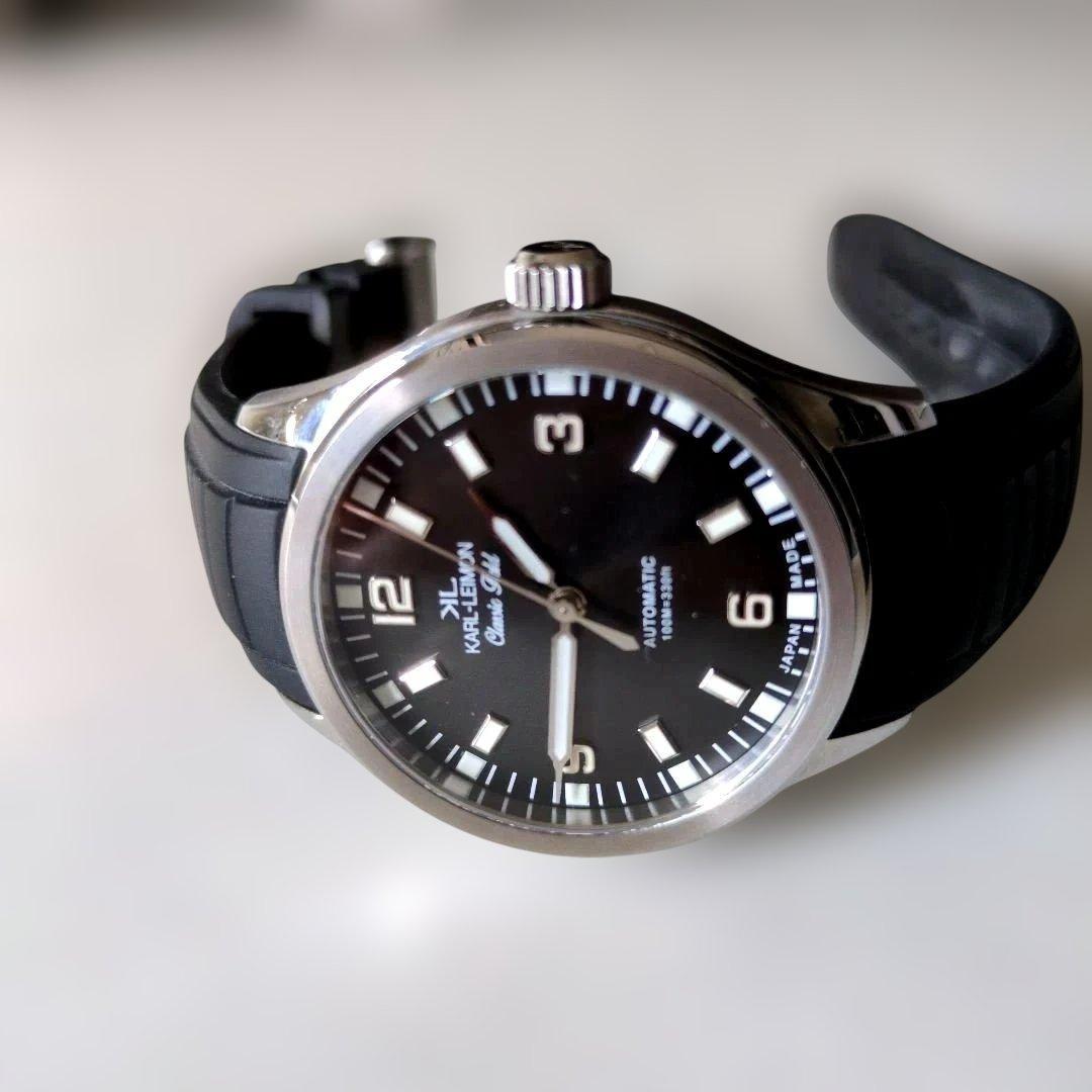 KARL LEIMON 自動巻き時計 Classic Field ブラック