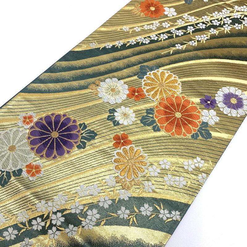 308y19〇袋帯 桜 金糸〇美品 成人式 結婚式 308y19〇袋帯 桜 金糸〇美品 成人式 結婚式