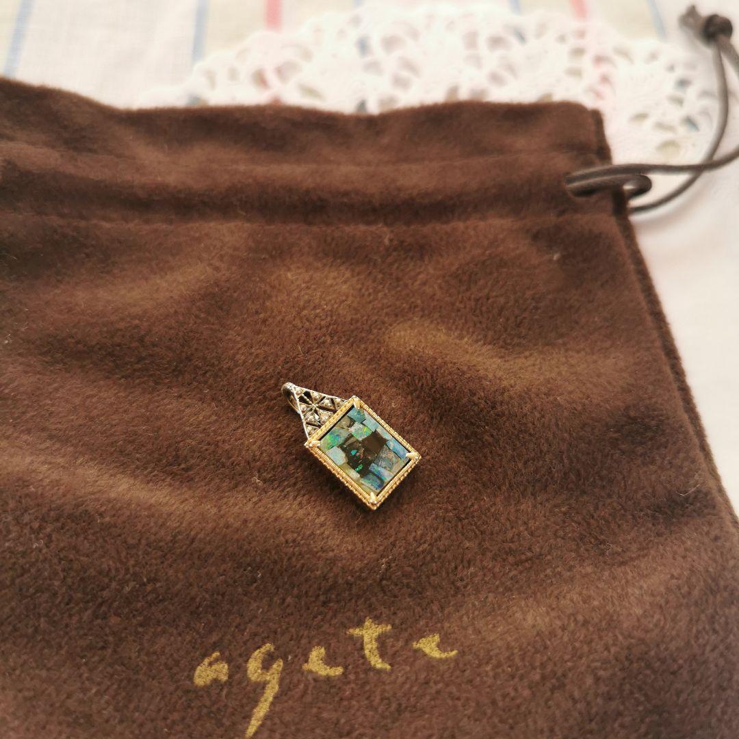 agete モザイクオパール ネックレスチャーム