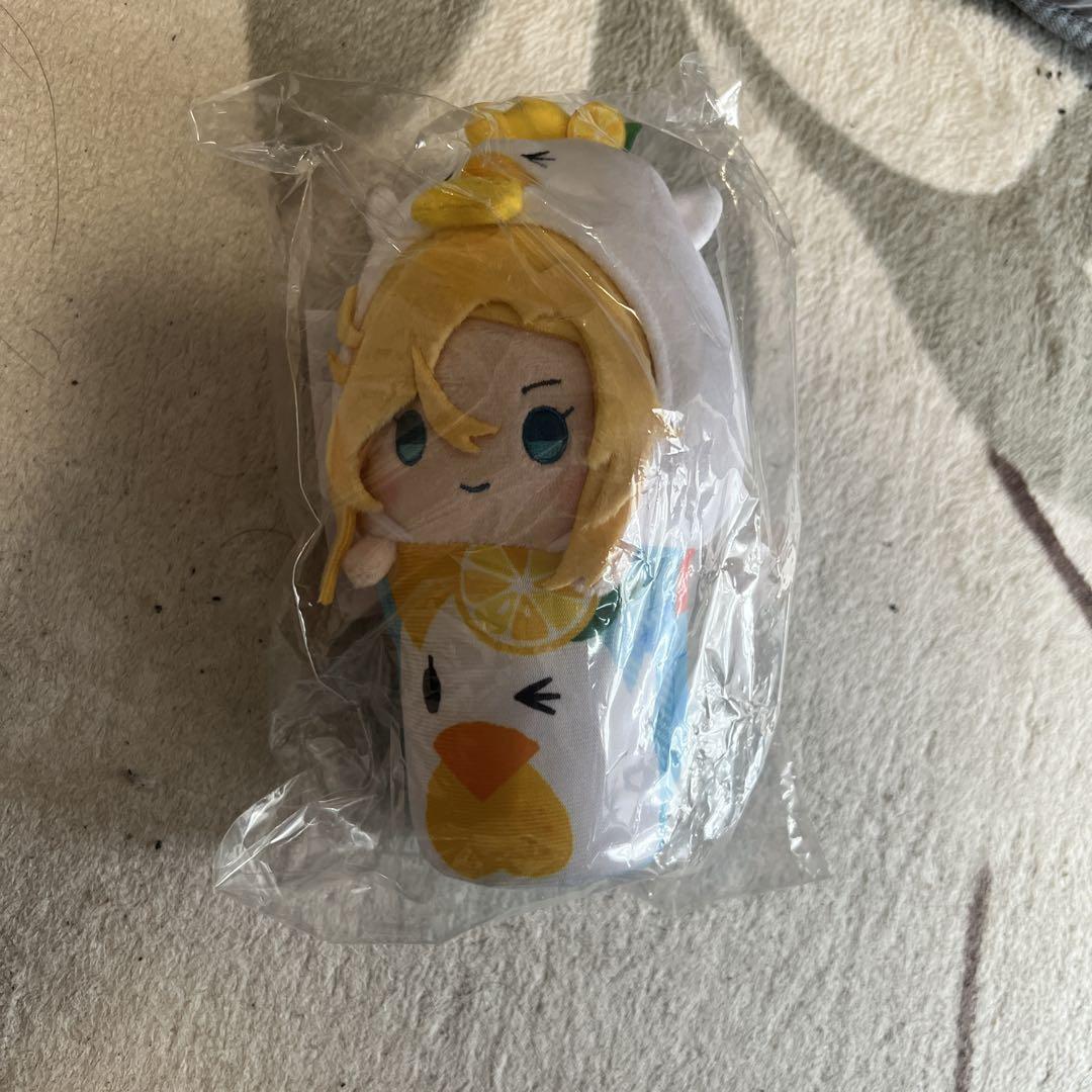 レモンと鳥のデザインぬいぐるみ