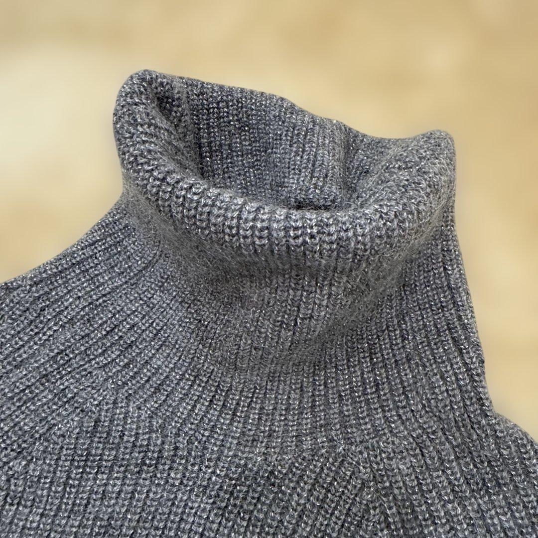 MORABITO BLANC ハイネックカットソー MORABITO BLANC(モラビトブラン) タートルセーター パステルブルー