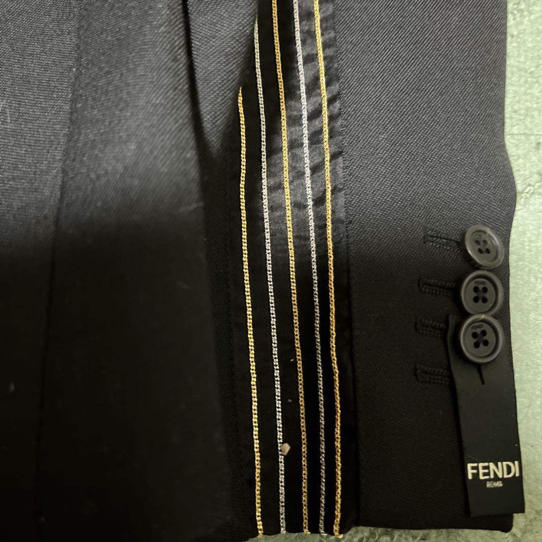 フェンディ FENDI サイドライン2Bテーラードジャケット　Lサイズ