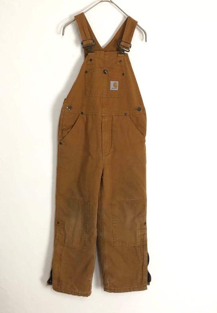 2156 カーハート キッズ　オーバーオール ペインター ロゴ つなぎ　茶 送料⁄関税込 カーハートキッズ キャンバスオーバーオール60 -100