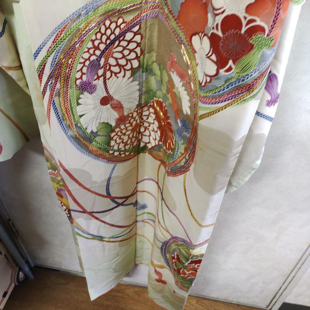 振り袖まとめ売りレデース着物昭和レトロ刺繍正絹振り袖4枚