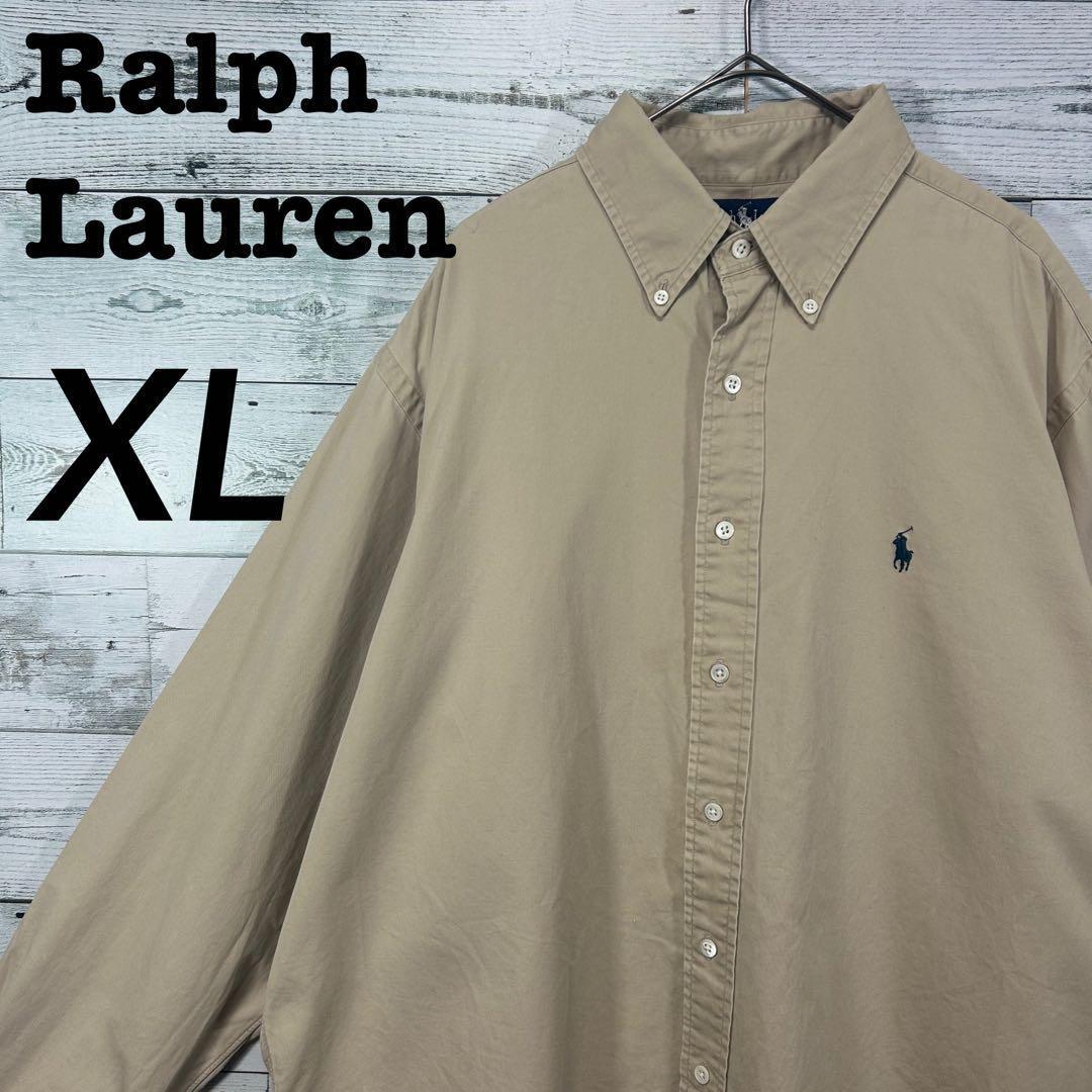 90s RALPH LAUREN ラルフローレン オックスフォードシャツ XL