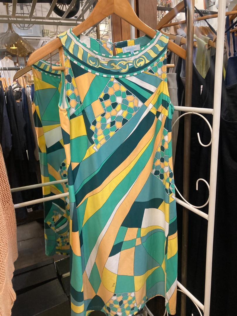 ▼Emilio pucci　ワンピース　総柄　エミリオプッチ　シルク
