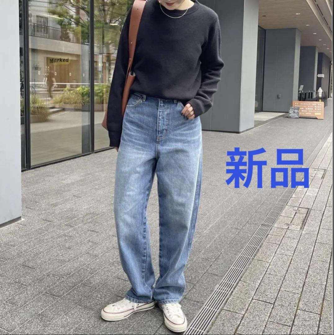 新品【Spick & Span】51/2 CURVE LINE_DENIM 29