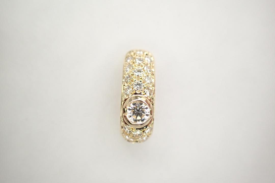 17/美品 ミキモト K18 ダイヤ計0.24ct ペンダントトップ チャーム