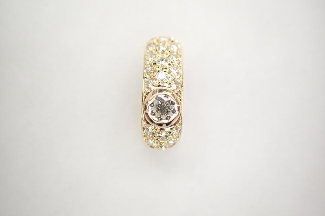 17/美品 ミキモト K18 ダイヤ計0.24ct ペンダントトップ チャーム