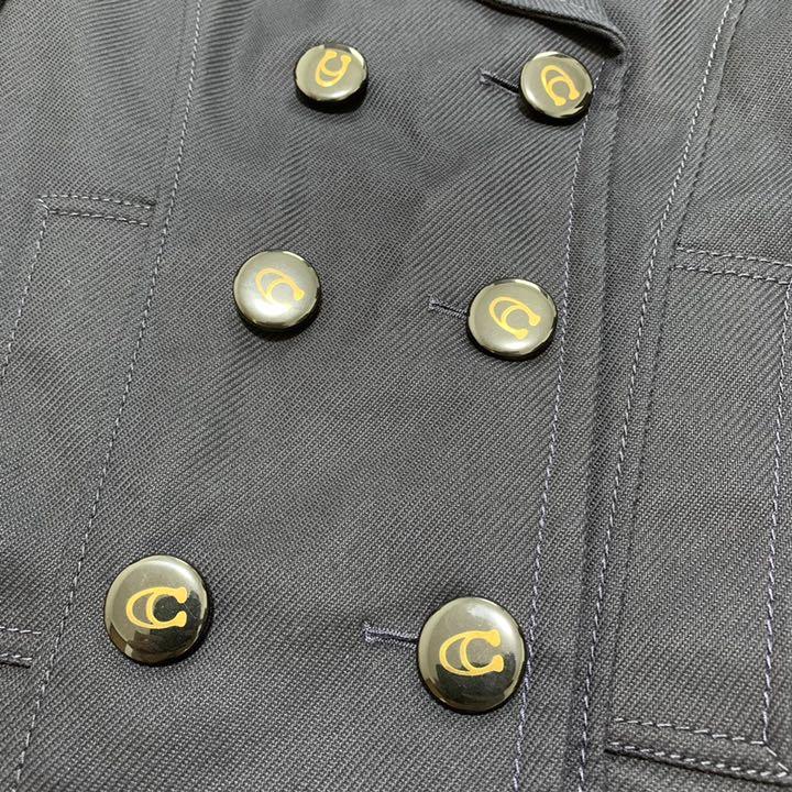いただきあ 未使用タグ付き 部分的レザー サイズ0 lmuFK-m99085929428 COACH ジャケット ◥いたします
