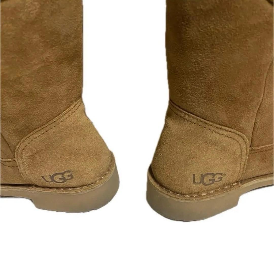 UGGムートンロングブーツ ブラウン ボアBARNEYS NEW YORK24cm UGG