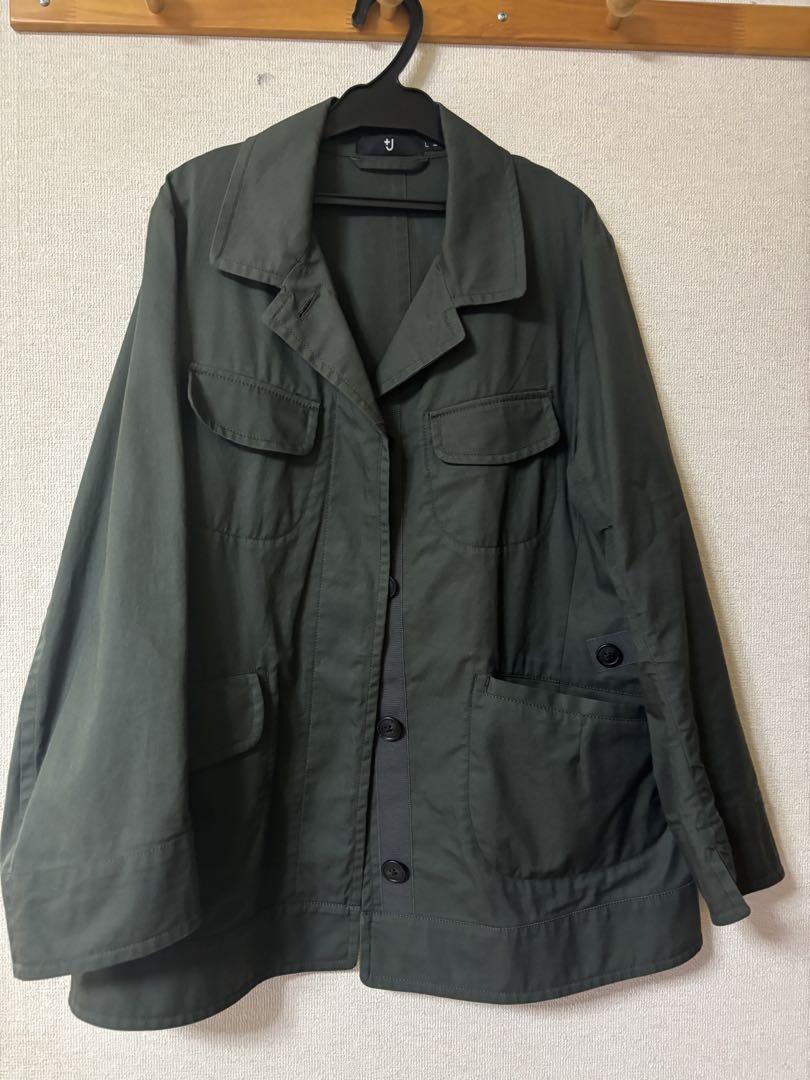 ユニクロプラスJ UNIQLO コットンリネンサファリジャケット 愛らしい