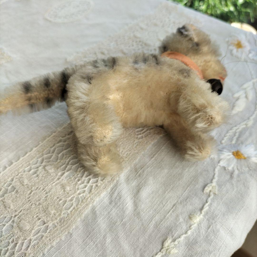 ビンテージ　シュタイフ　TABBY キャット　子猫 　丸顔な子