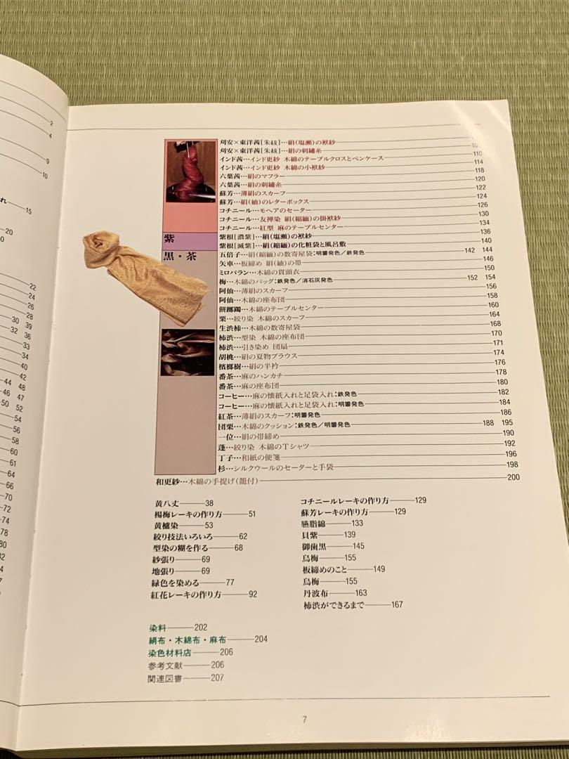 植物染め　草木染め　本